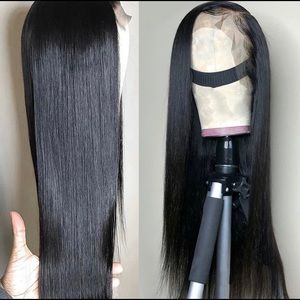 Straight lace wig